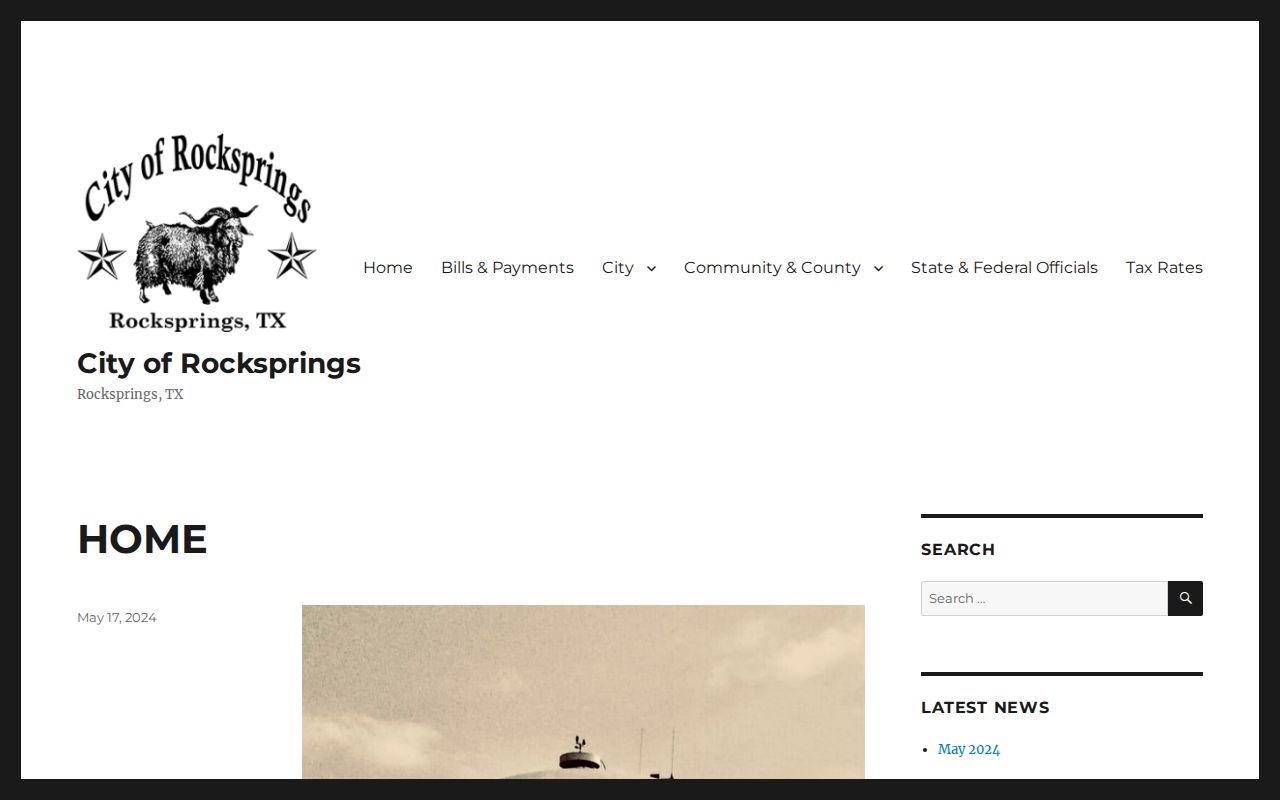 Rocksprings warrant record research, official city website